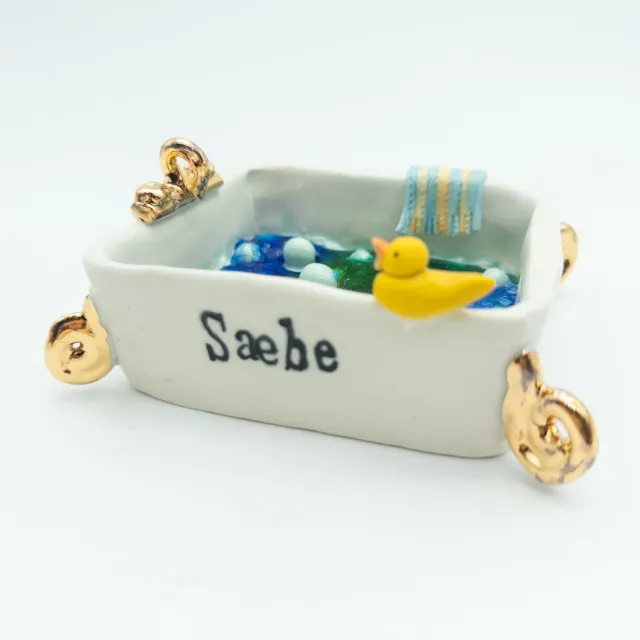 A for Anette Keramik Sæbeskål badekar porcelæn m sæbe