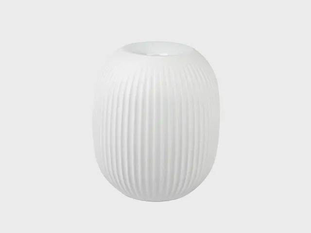 Nymphenburg Musu vase 22 cm biskuit hvid vendbar