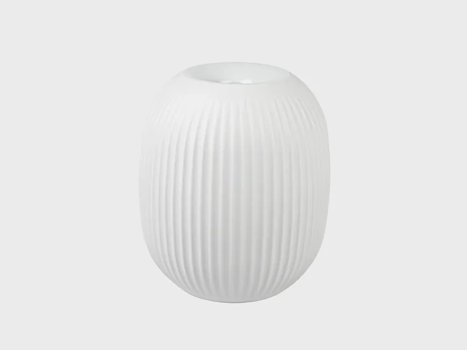 Nymphenburg Musu vase 22 cm biskuit hvid vendbar