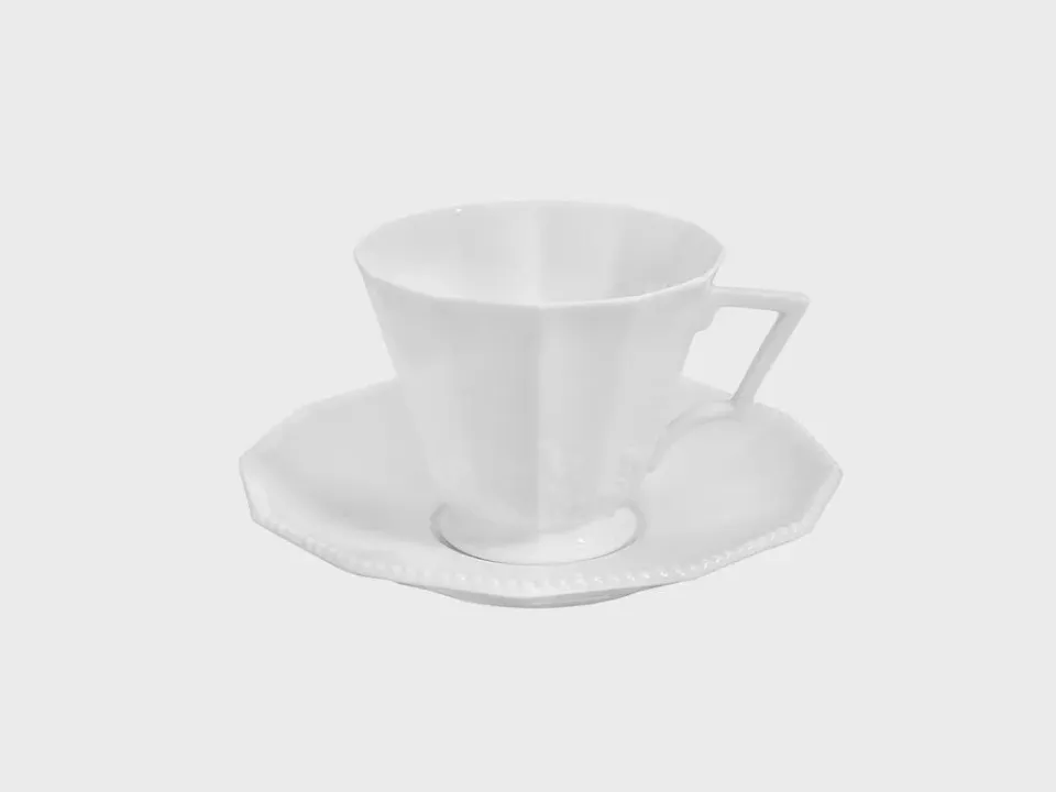 Nymphenburg Perl kaffekop hvid porcelæn