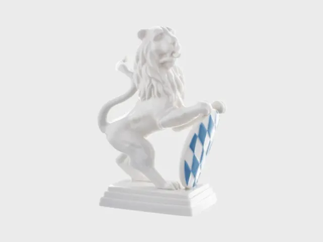 Nymphenburg Løwe løve figur glasert