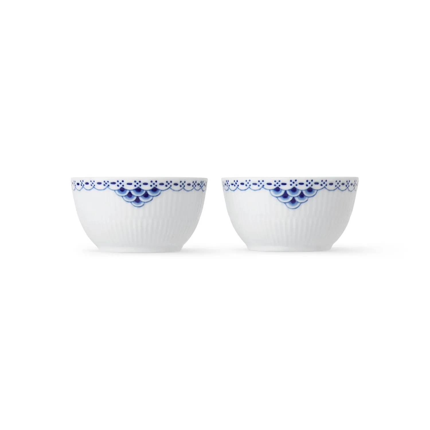 Kgl. Porcelæn Prinsesse skål 15 cl 2 stk. blondemønster