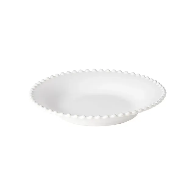 Costa Nova Pearl suppe pastatallerken hvid blank glasur