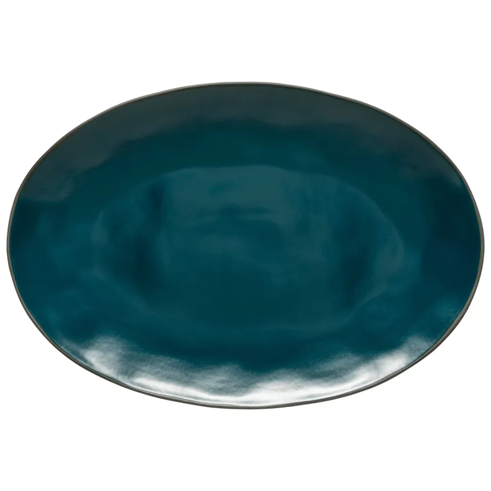 Costa Nova Stacked Organic fad ovalt deep sea mat glasur