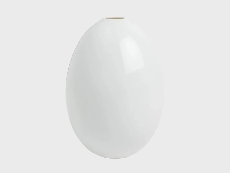 Nymphenburg Eivase vase hvid L stor