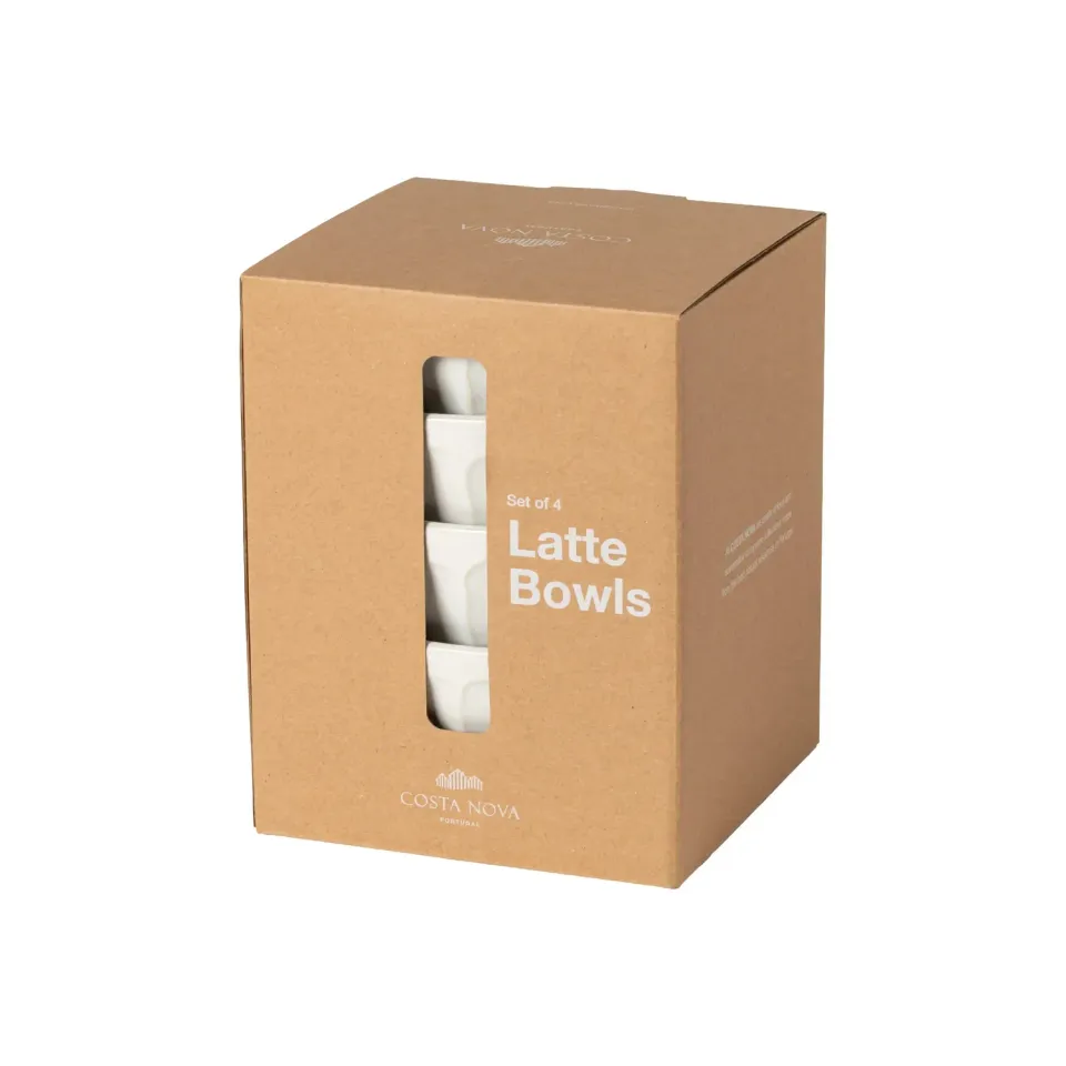 Costa Nova Petals suppesæt 4 stk hvid dyb skål