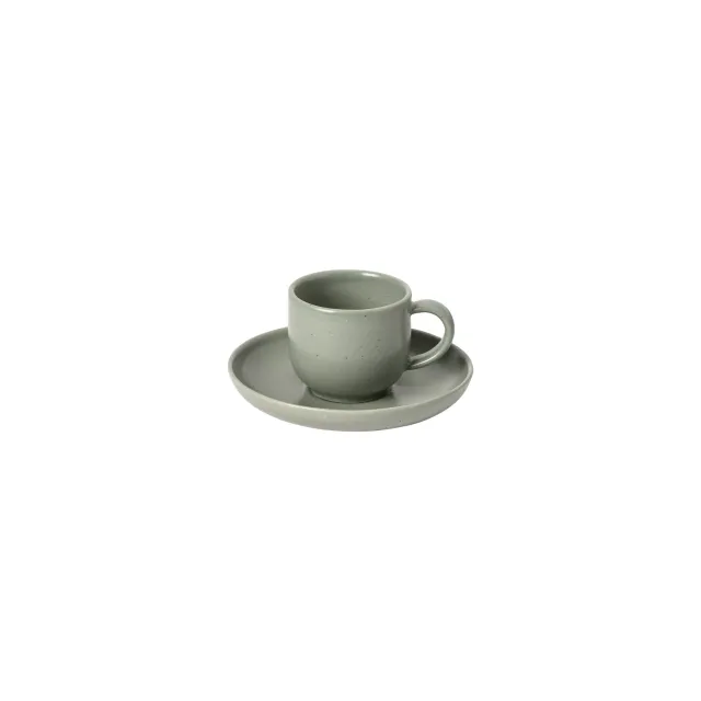 Costa Nova Pacifica kaffekop med underkop Artichoke Green mat