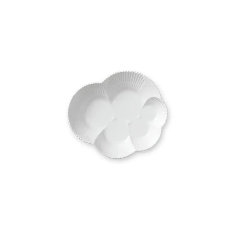 Royal Copenhagen Hvid Elements fad 19 cm hvid porcelæn