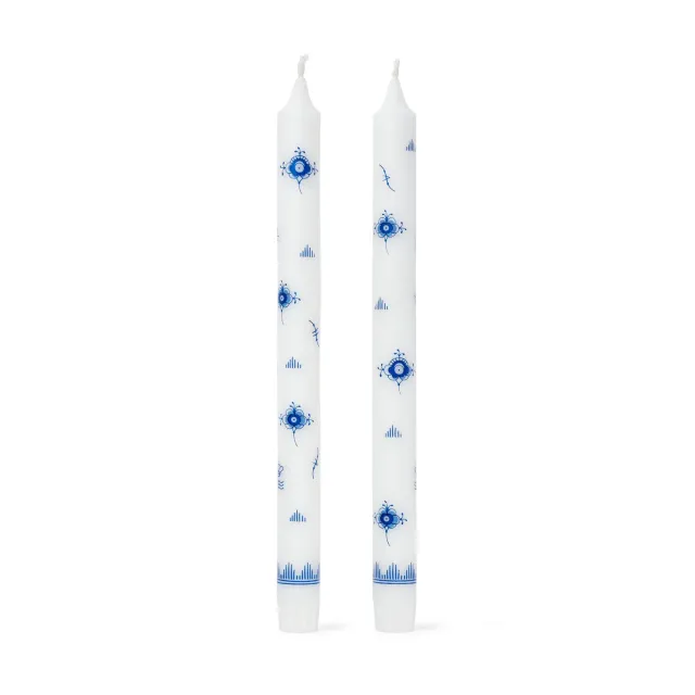 Royal Copenhagen Heritage lys 28 cm 2 stk hvid stearin