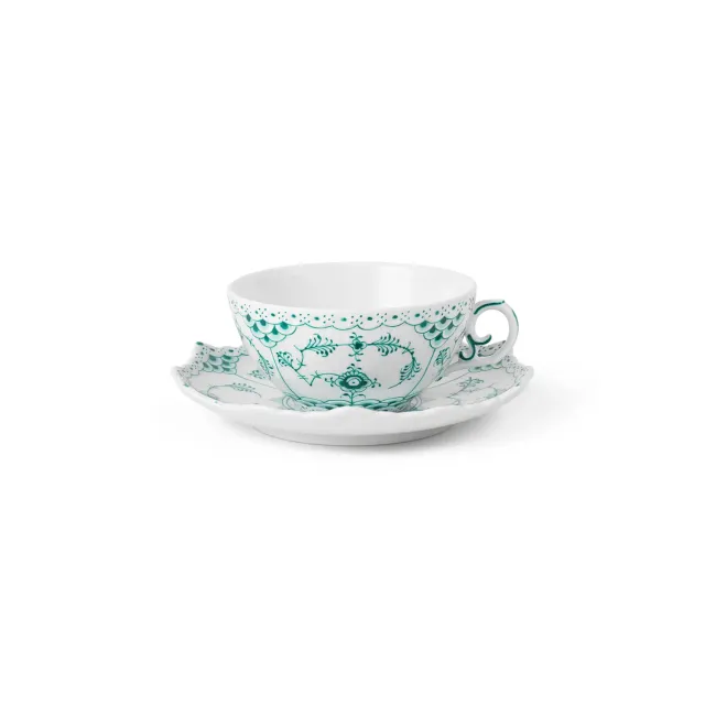 Royal Copenhagen Smaragd Helblonde kop underkop grøn 22 cl