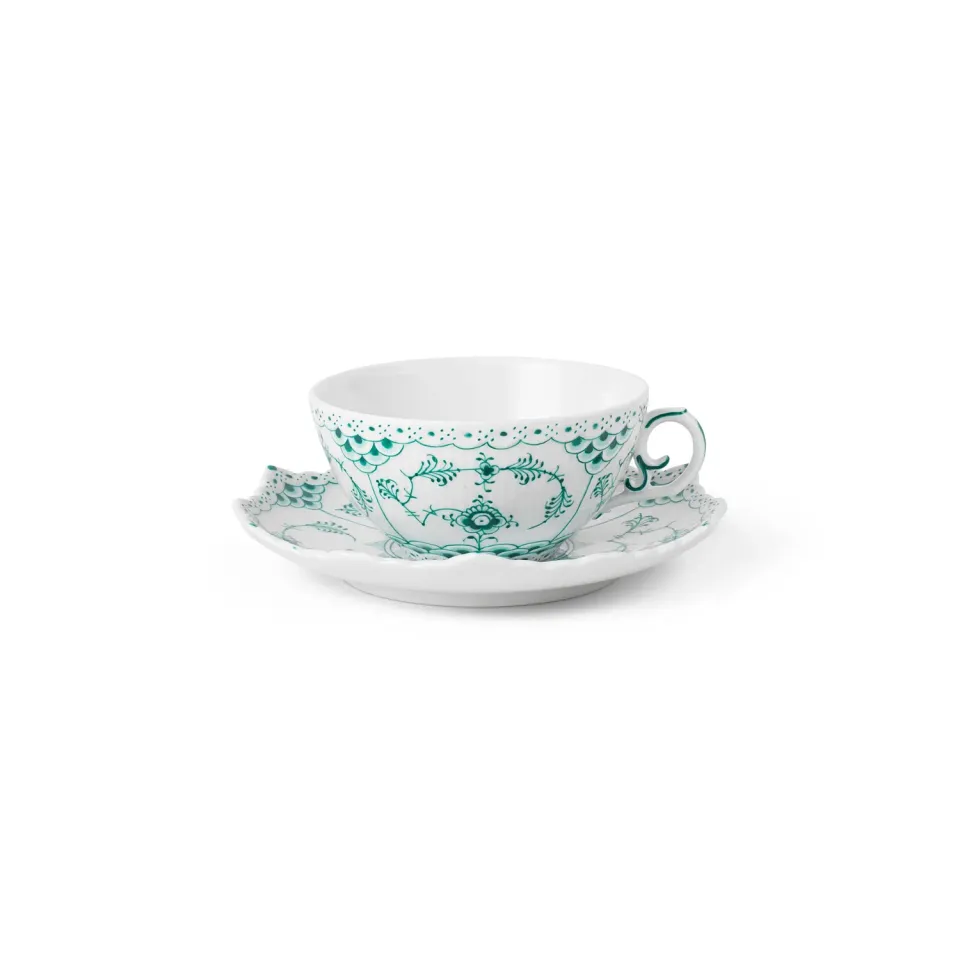 Royal Copenhagen Smaragd Helblonde kop underkop grøn 22 cl