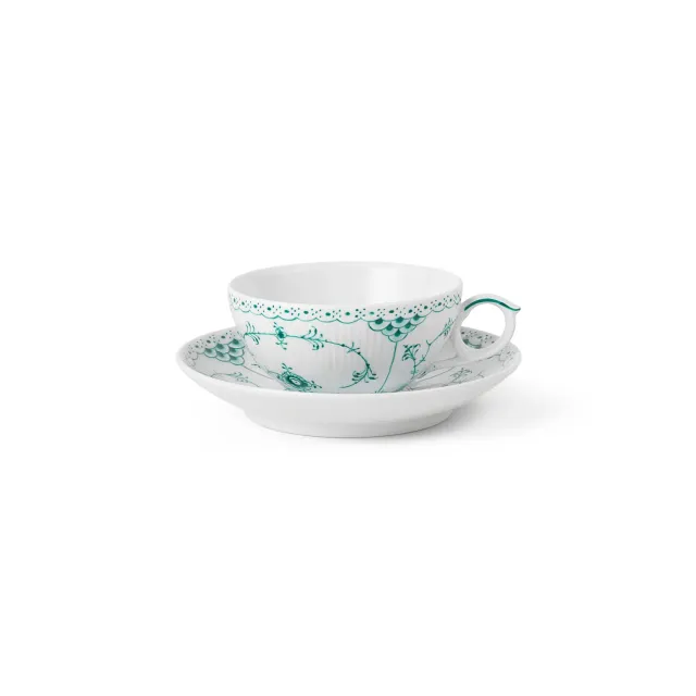Kgl. Porcelæn Smaragd Musselmalet Halvblonde kop 20 cl