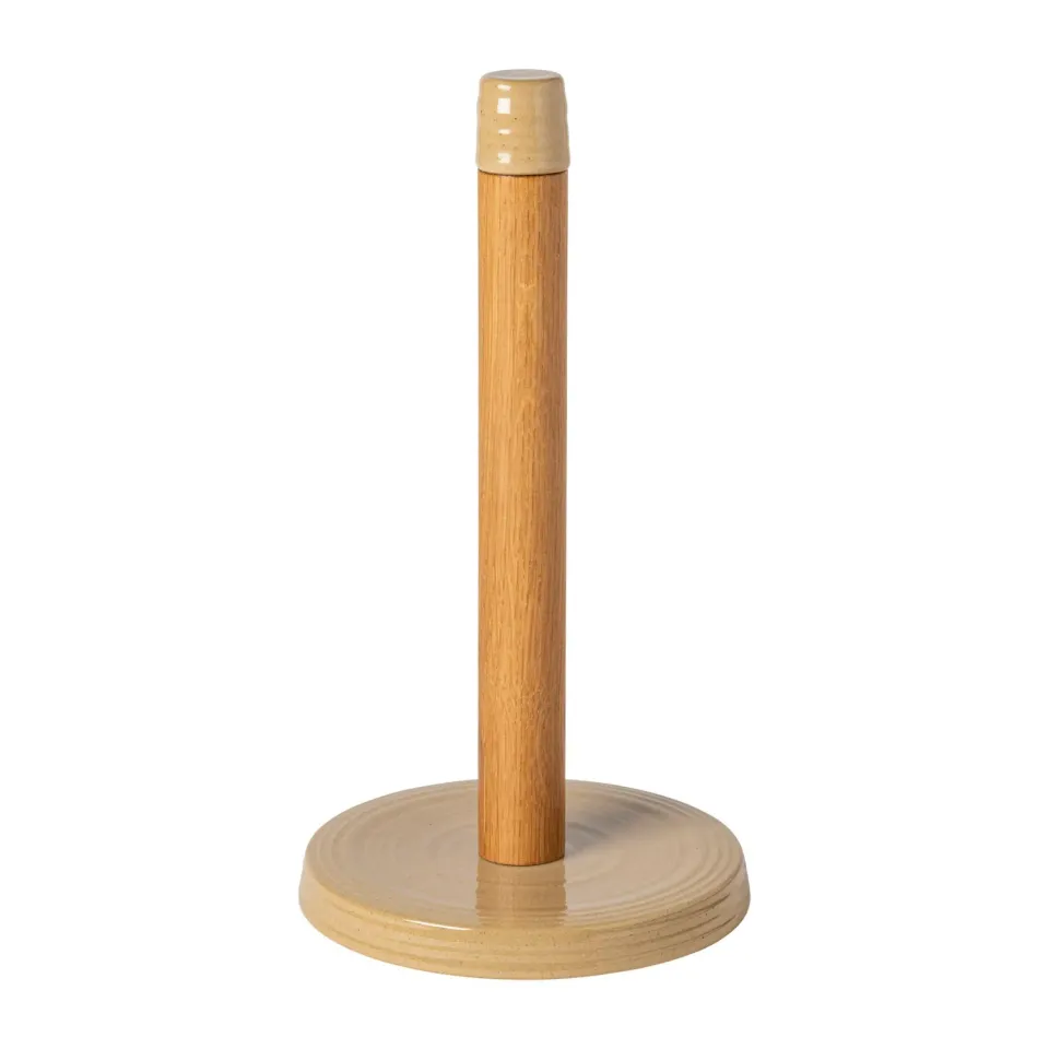 Costa Nova Scotia køkkenrulleholder beige stentøj eg