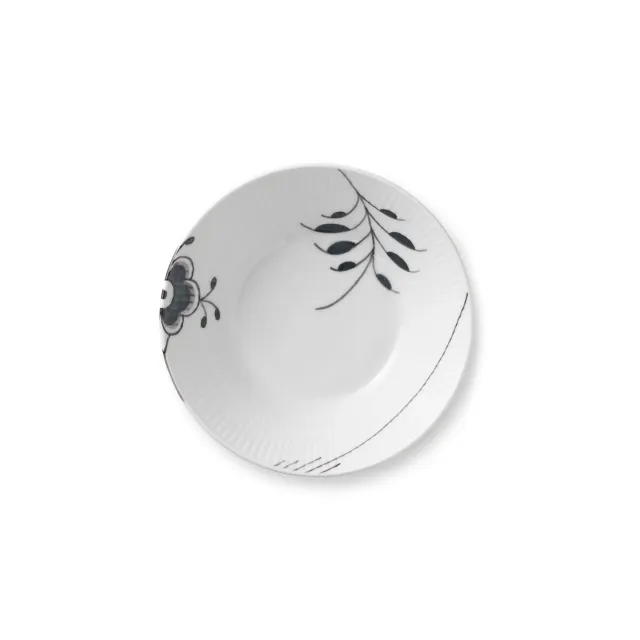 Royal Copenhagen Sort Mega Riflet dyb tallerken håndmalet 17 cm