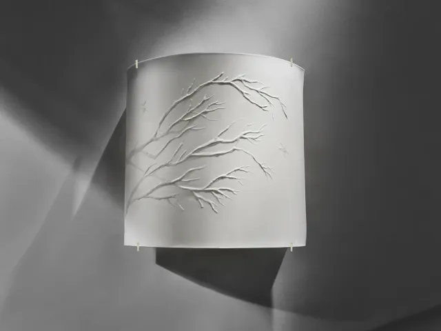 Nymphenburg Luna Relief væglampe hvid porcelæn
