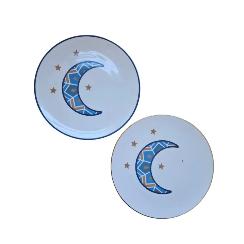 Les Ottomans Moon desserttallerkener porcelæn 2 stk