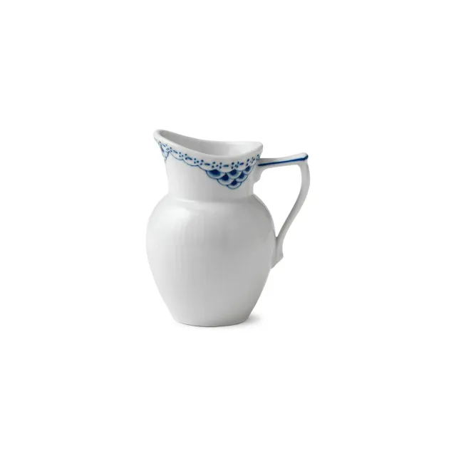 Kgl. Porcelæn Prinsesse flødekande 17 cl hvid blonde