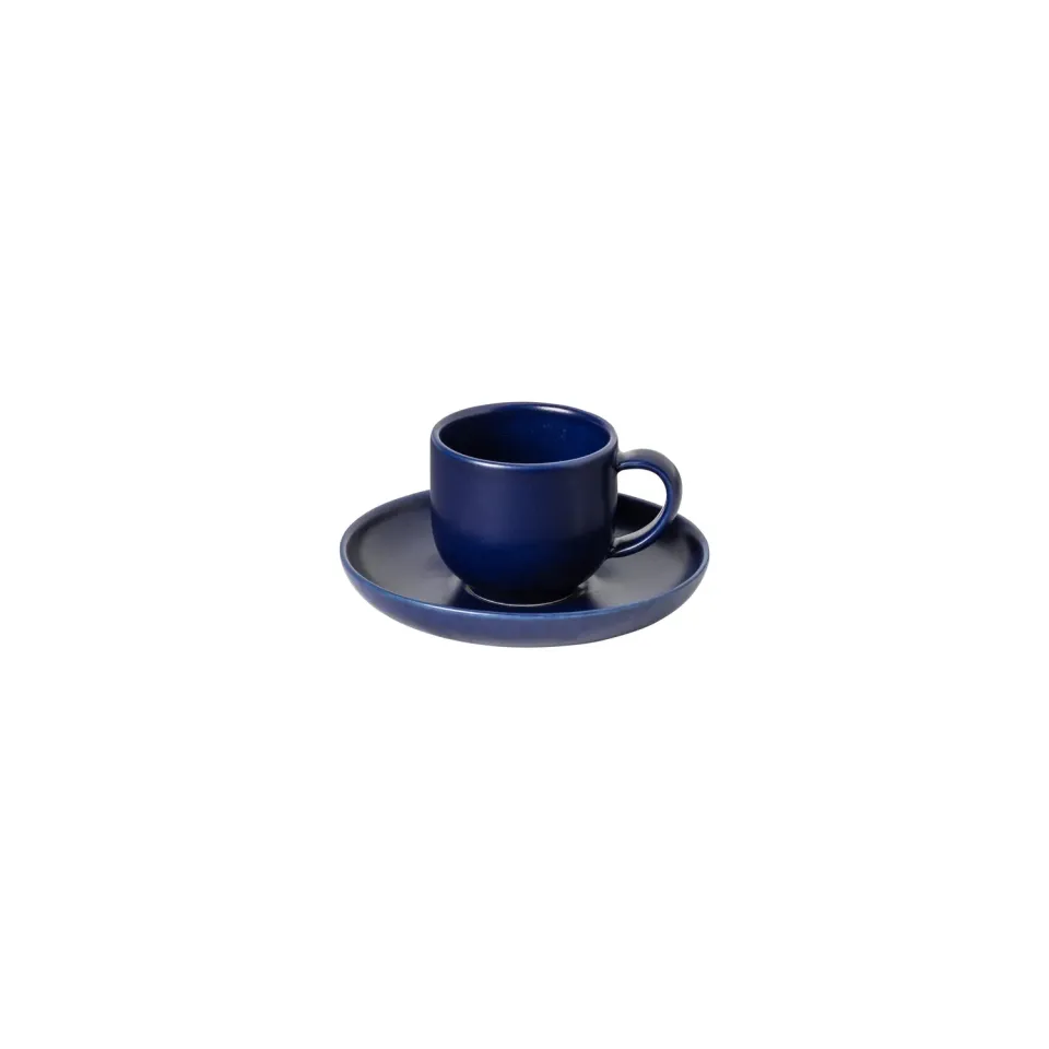 Costa Nova Pacifica kaffekop med underkop blåbær mat