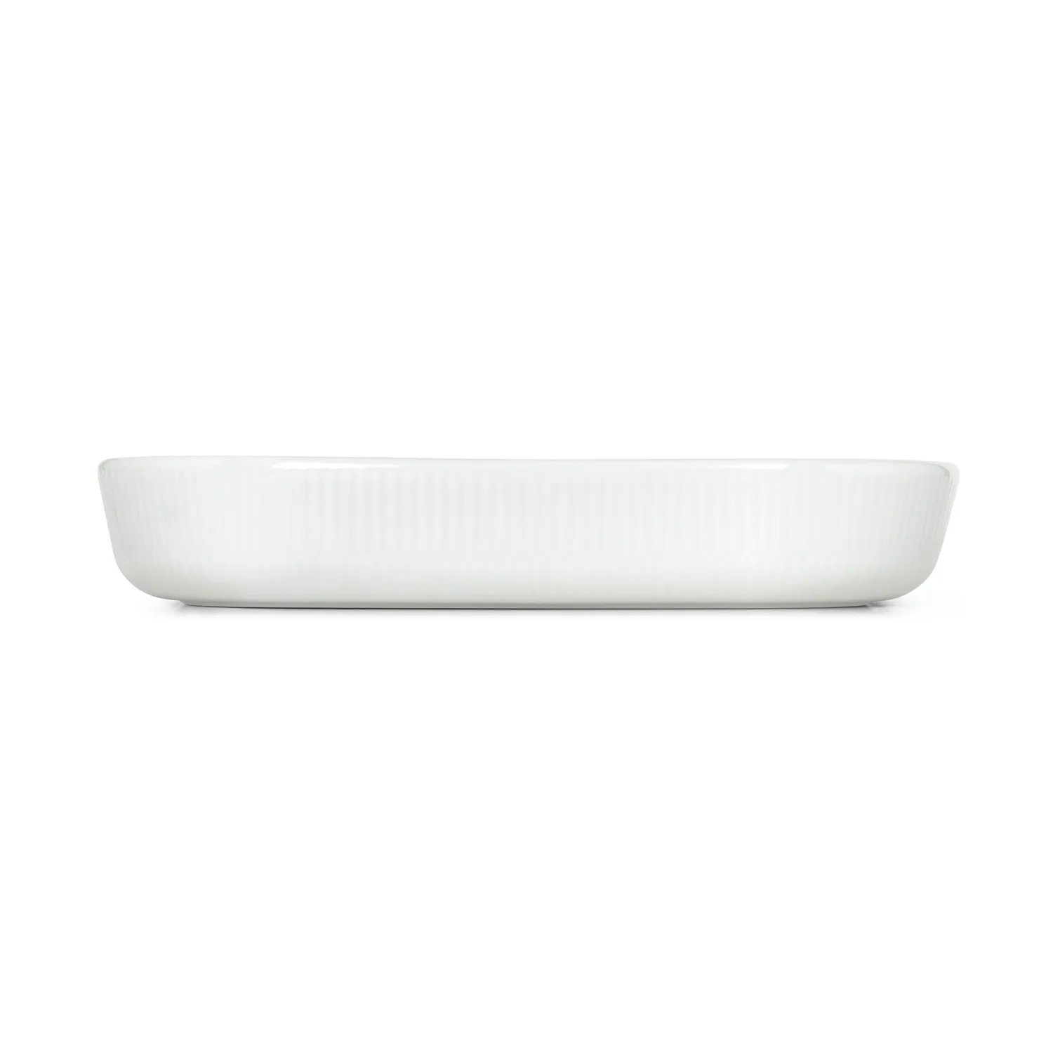 Royal Copenhagen Hvid Riflet Fad 30 cm ovnfast porcelæn