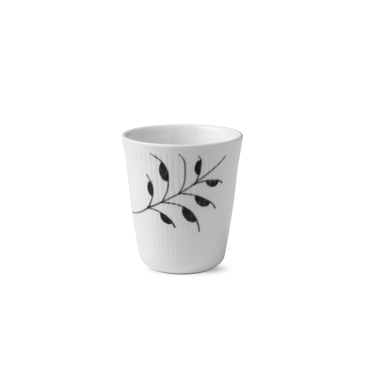 Kgl. Porcelæn Sort Mega Riflet termokrus 29 cl sort