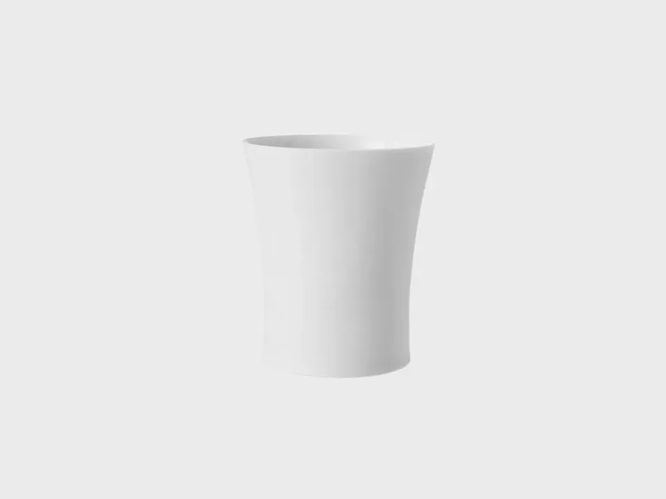 Nymphenburg Konkav bæger hvid biskuit tyndt porcelæn