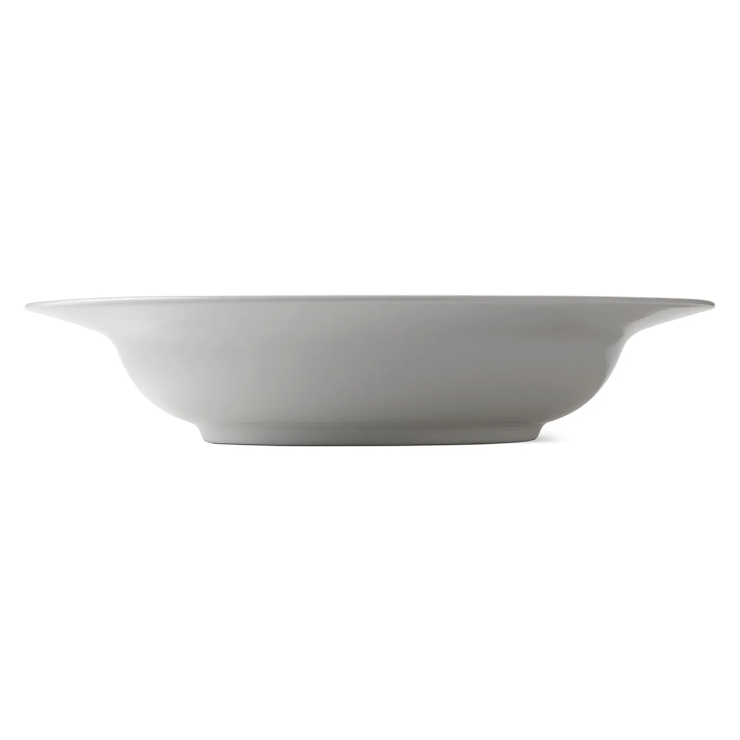 Kgl. Porcelæn Hvid Riflet tallerken dyb 30 cm hvid