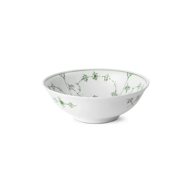 Royal Copenhagen Grøn Riflet skål 35 cl grøn porcelæn