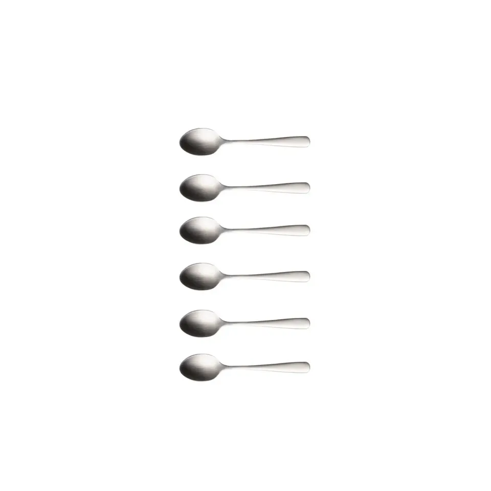 Costa Nova Pacifica kaffeske 6 stk Brushed Silver mat