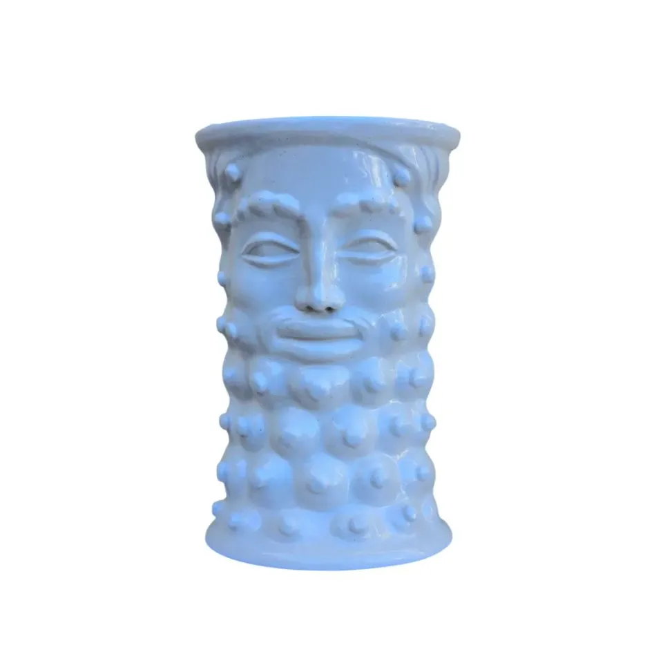 Les Ottomans 03 vase hvid skulpturel ansigt