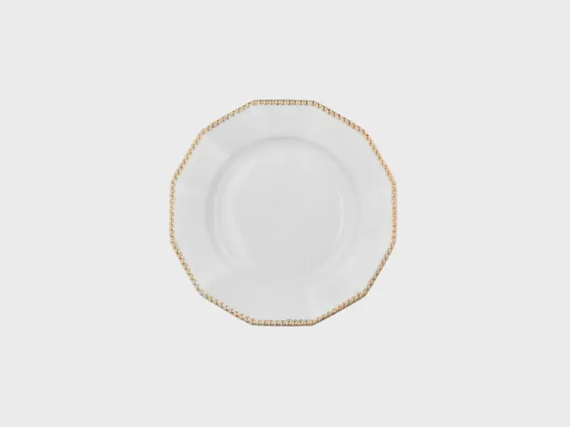 Nymphenburg Perl tallerken guld 19 cm dessert