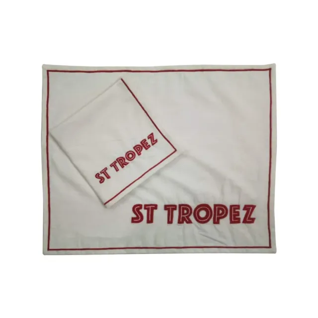 Les Ottomans St Tropez dækkeserviet sæt broderet