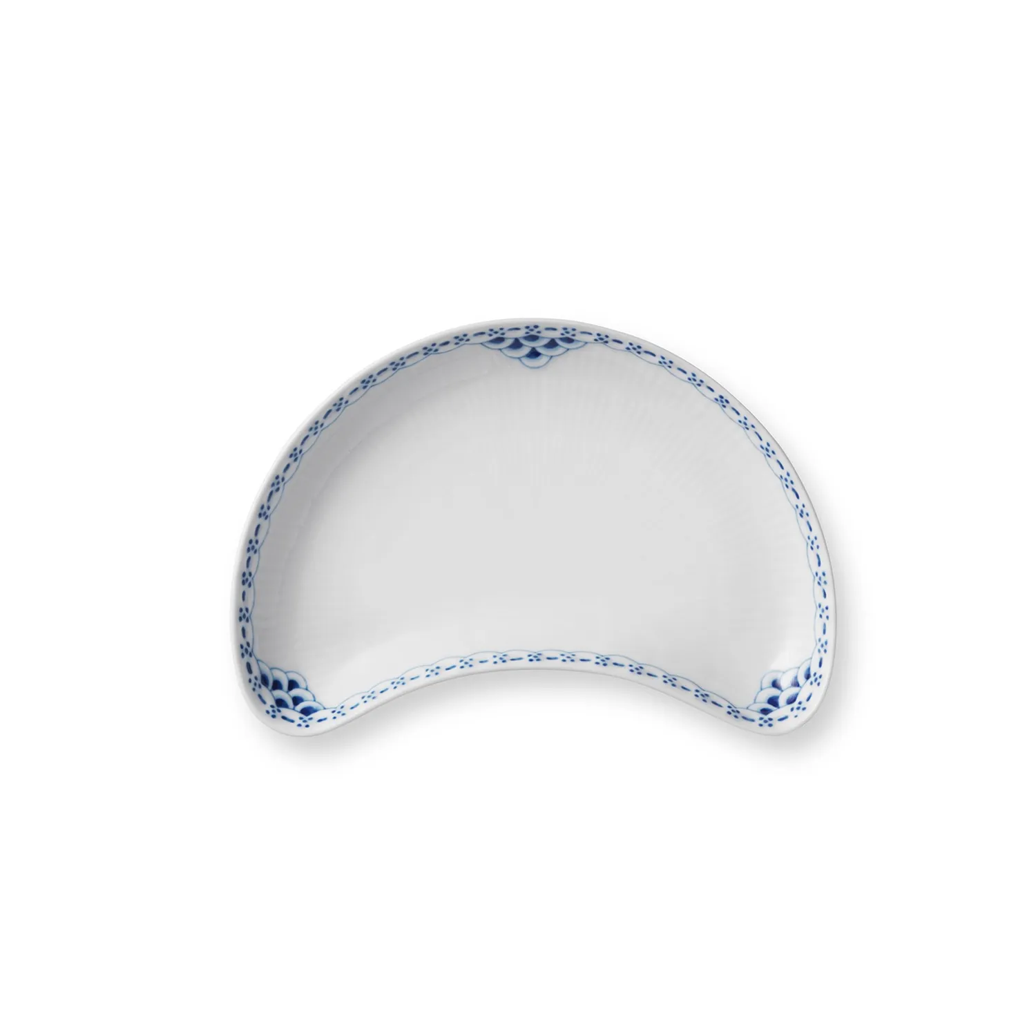 Kgl. Porcelæn Prinsesse halvmånefad 22 cm