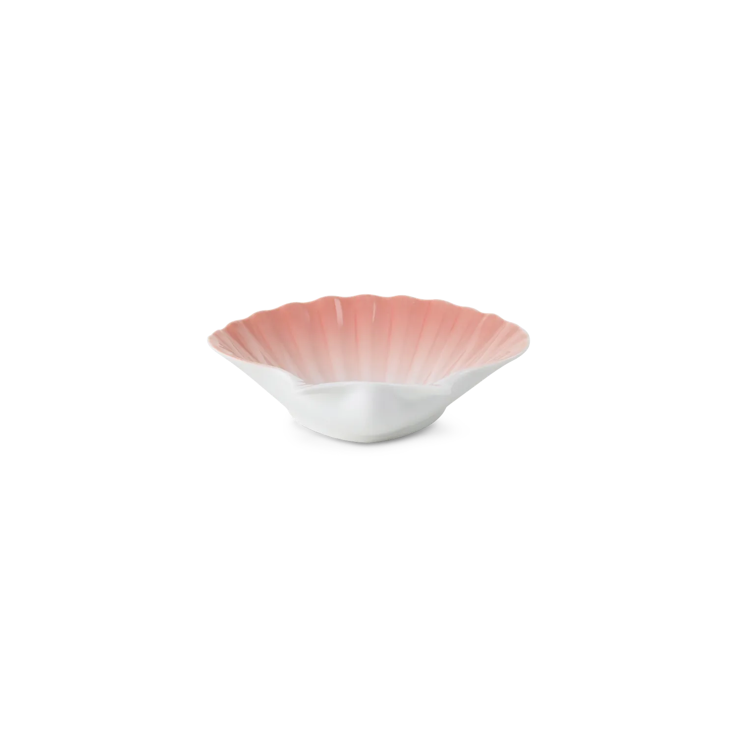Kgl. Porcelæn Iris muslingeskål 10 cm koral sprøjtemalet