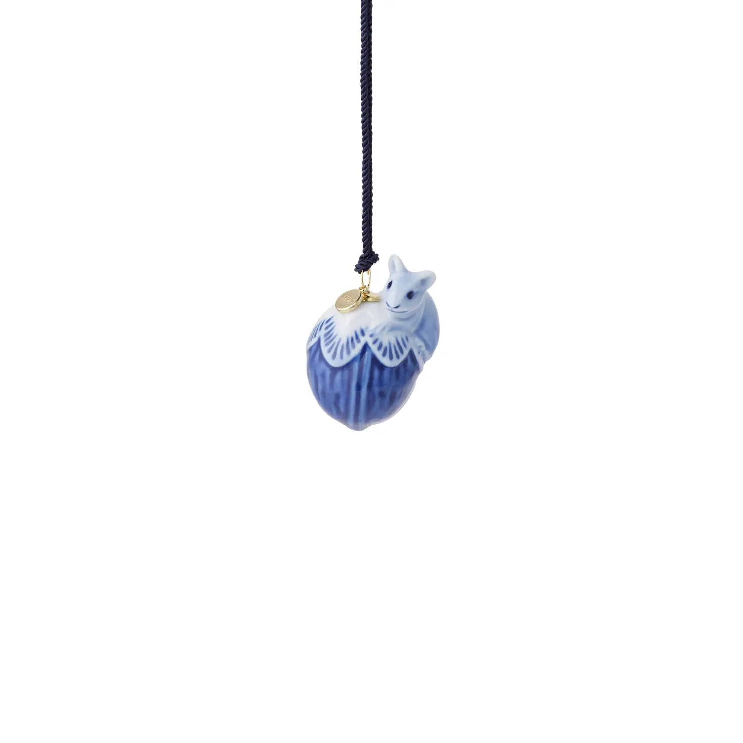 Kgl. Porcelæn Blå Samlerartikler ornament mus 4,5 cm