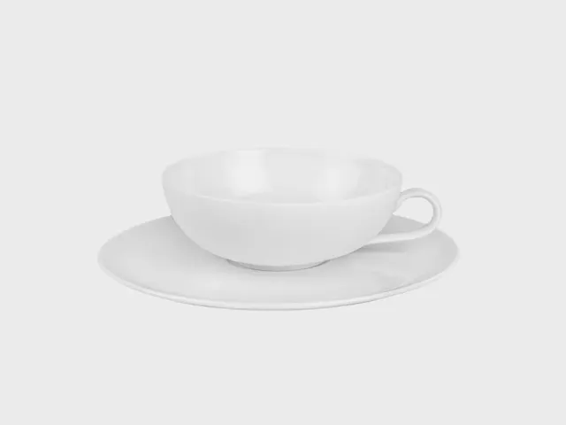 Nymphenburg Lotos tekop hvid tynd porcelæn