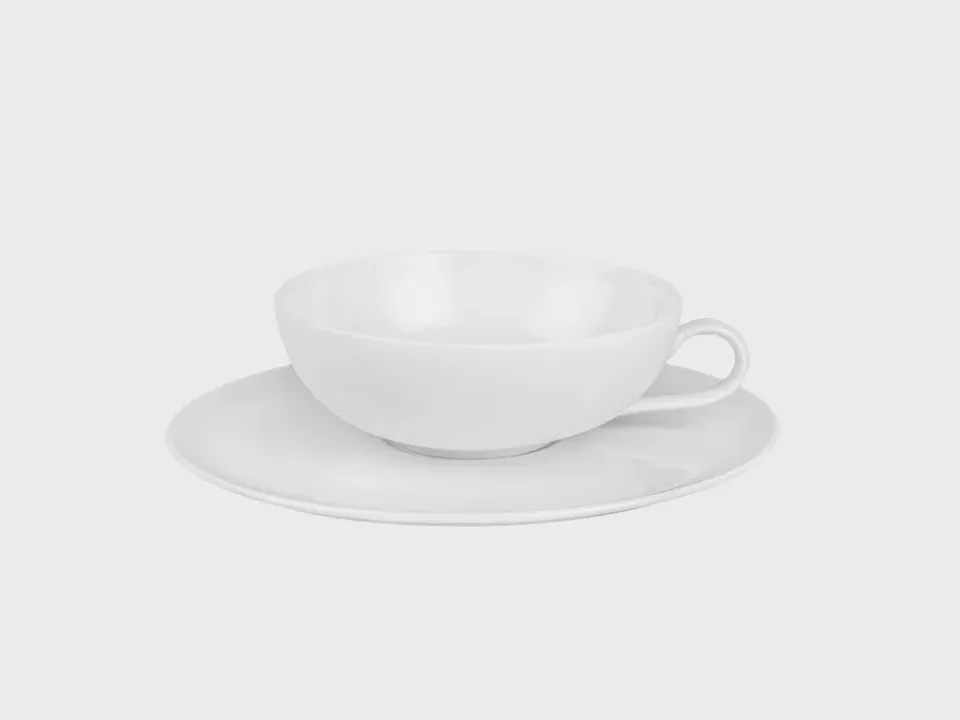 Nymphenburg Lotos tekop hvid tynd porcelæn