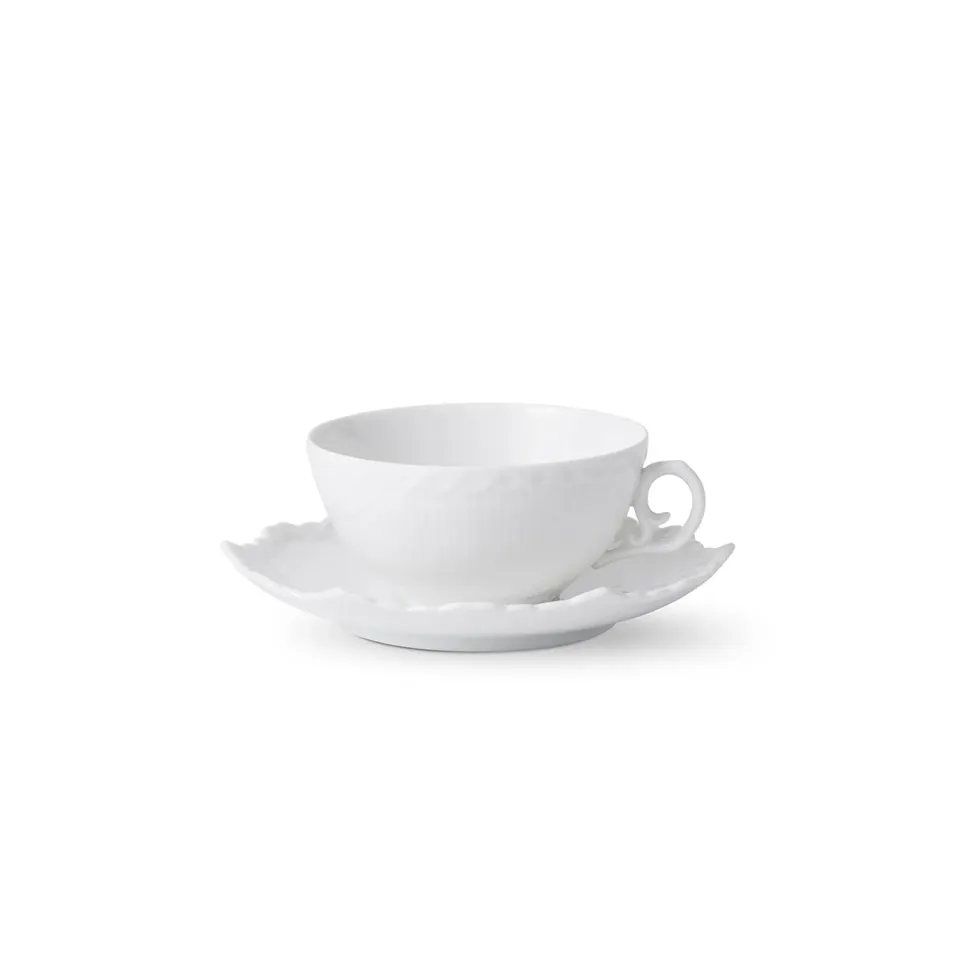 Royal Copenhagen Hvid Helblonde kop med underkop 22 cl