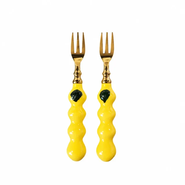 Les Ottomans Limone kagegafler 2 stk gule guld