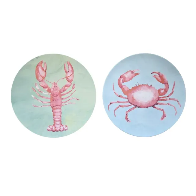 Les Ottomans tallerken porcelæn hummer krabbe 2 stk