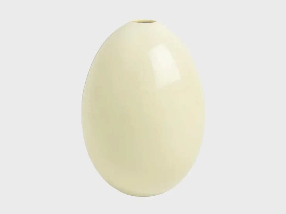Nymphenburg Vanille ægvase L hvid porcelæn