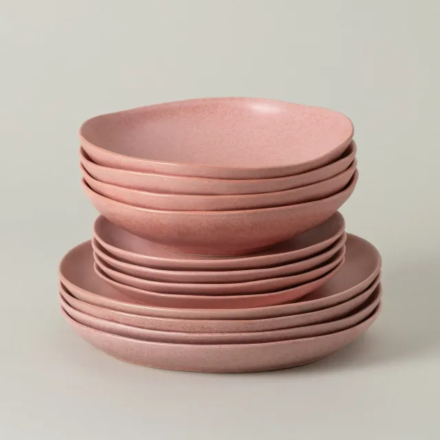 Costa Nova Livia middagsservice 12 dele Mauve Rose mat