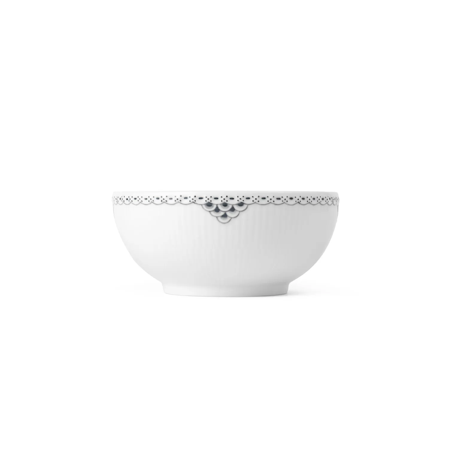 Kgl. Porcelæn Sort Blonde skål 73 cl håndmalet