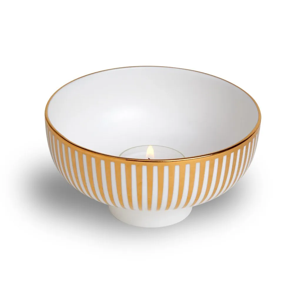 1882 Ltd Lustre Gold Stripe fyrfadsskåle 4 stk lustre