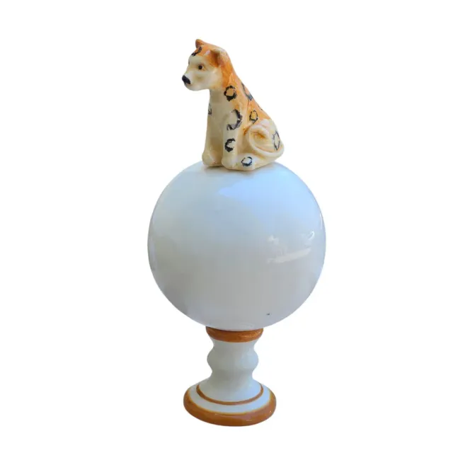 Les Ottomans CBS04 kugle håndmalet keramik leopard