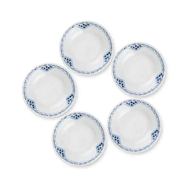 Kgl. Porcelæn Prinsesse tallerken 11 cm 5 stk asietter