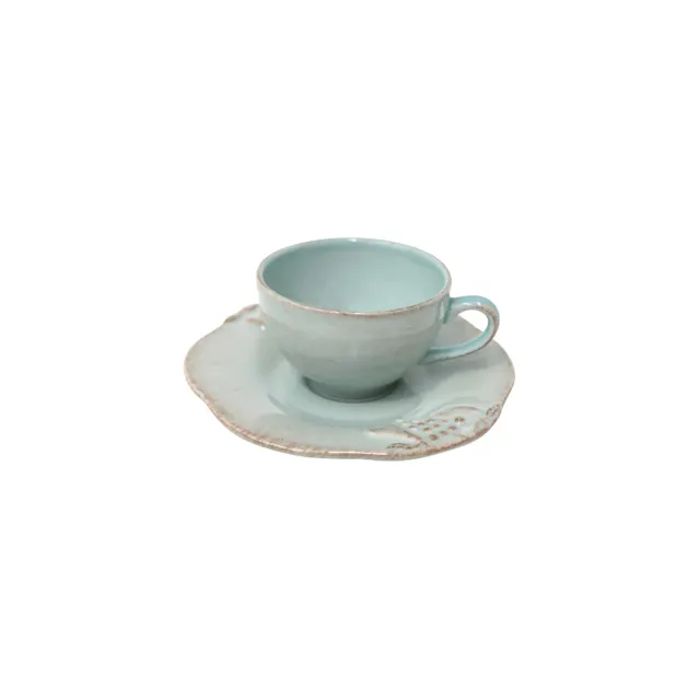 Costa Nova Madeira kaffekop med underkop robin's egg blue