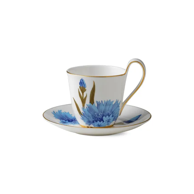 Kgl. Porcelæn Flora Kornblomst kop med underkop 27 cl
