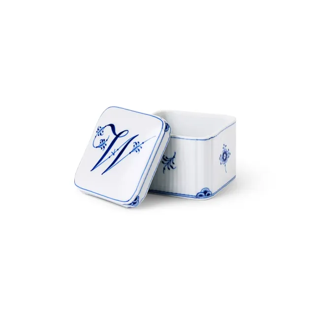 Royal Copenhagen Alfabet Bonbonniere W 13 cl porcelæn