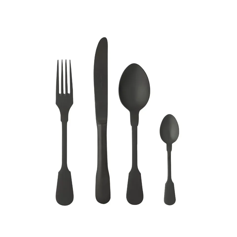 Costa Nova Saga Flatware 24 Pieces Set bestiksæt sort stål
