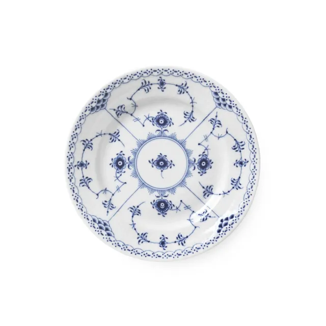 Kgl. Porcelæn Musselmalet Halvblonde tallerken 17 cm